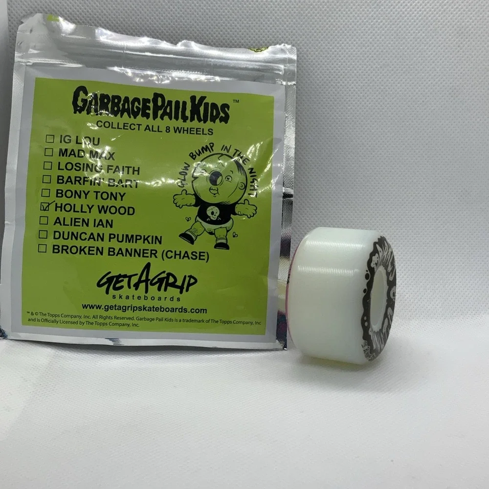 Garbage Pail Kids x Get A Grip Skateboard Wheel Holly wood Series 4 Glow In Dark